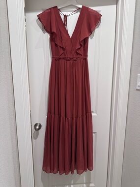charmeuse and chiffon bridesmaid dress white by vera wang KissProm